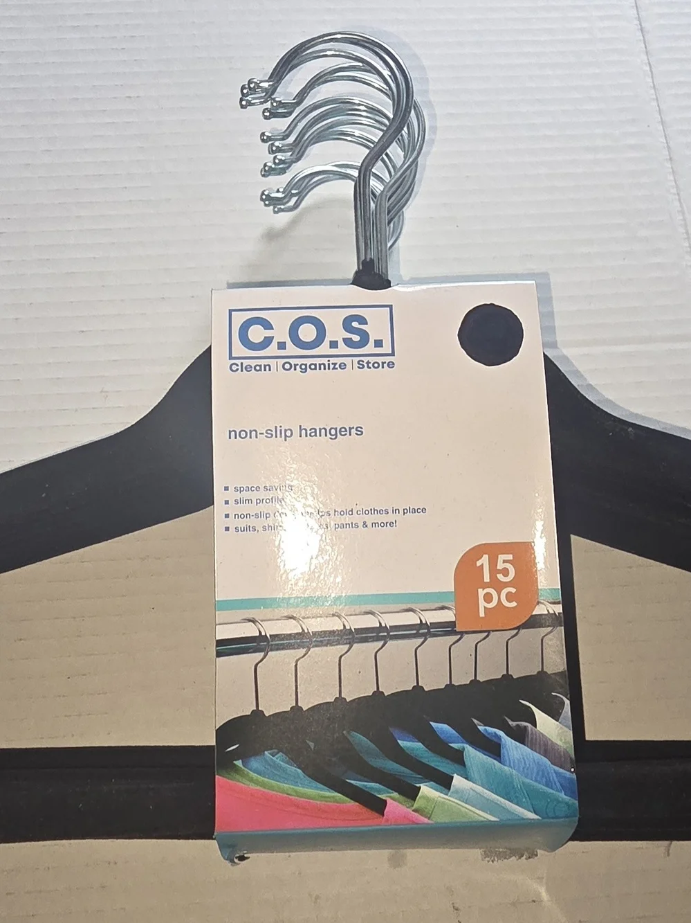 Non-Slip Black Hangers - 15 Pack